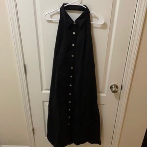 Backless Black Dress w/ Collar
